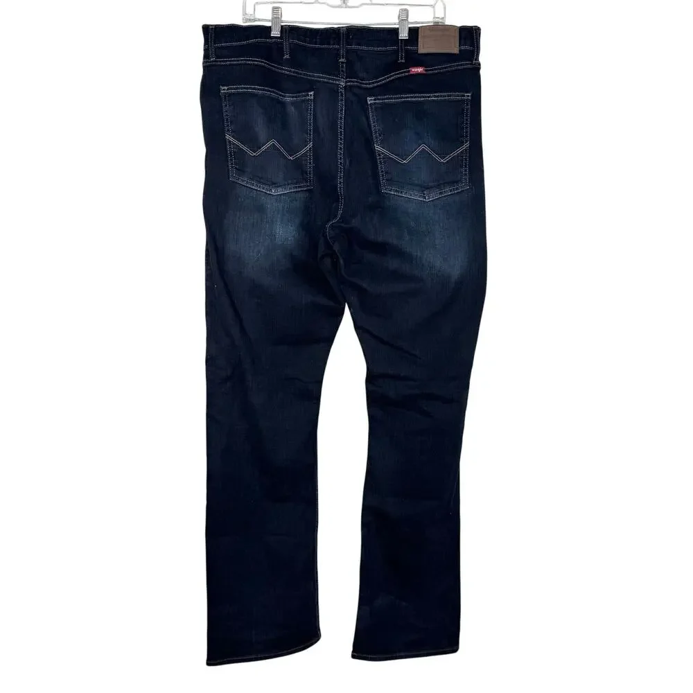 Wrangler Straight Fit Dark Wash Denim Jeans 38X32